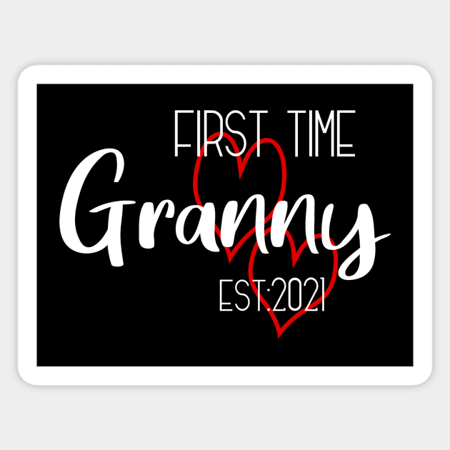 First time grandma Est. 2021 Sticker by Die Designwerkstatt